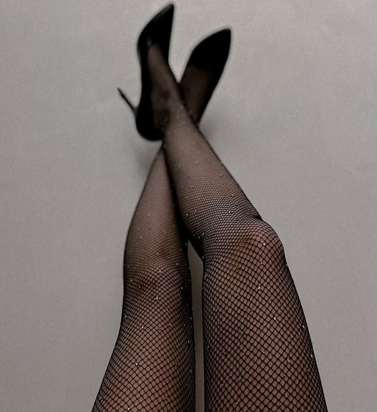 Διχτυωτό Καλσόν Με Στρας Μαύρο