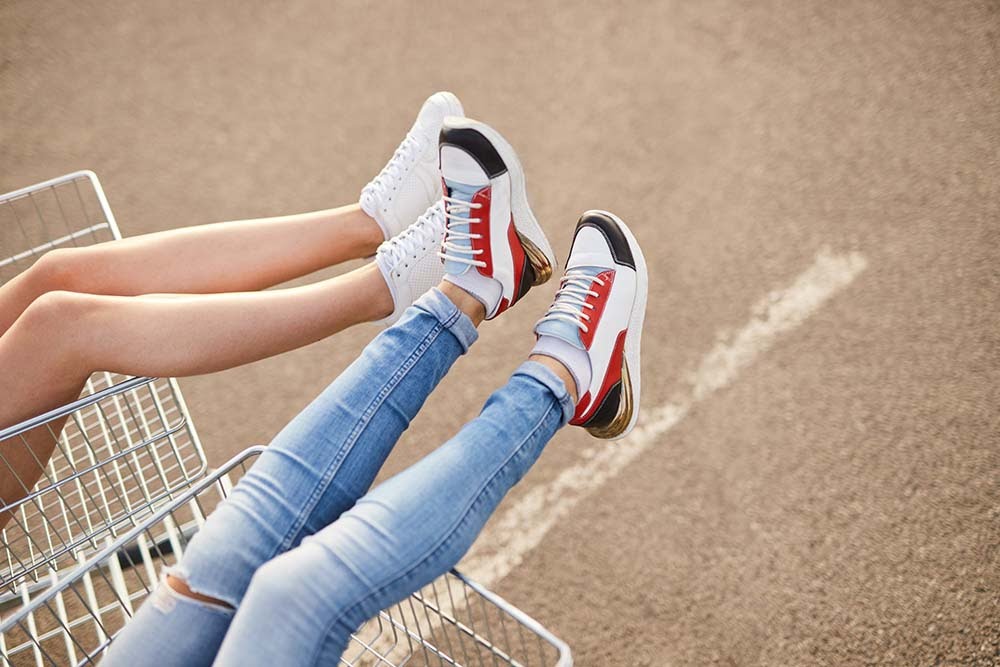 γυναικεία αθλητικά παπούτσια κόκκινα