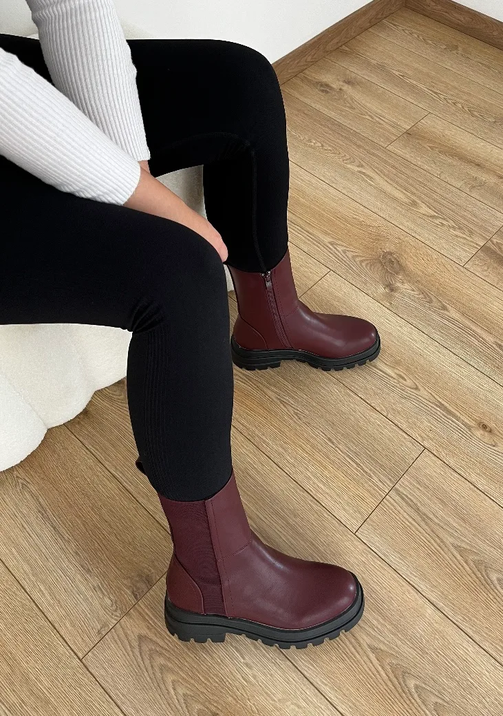 Giulia Μποτάκι με Λάστιχο Μπορντό