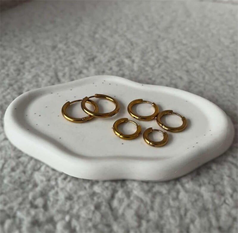 σετ κρικοι σκουλαρικια σε χρυση αποχρωση