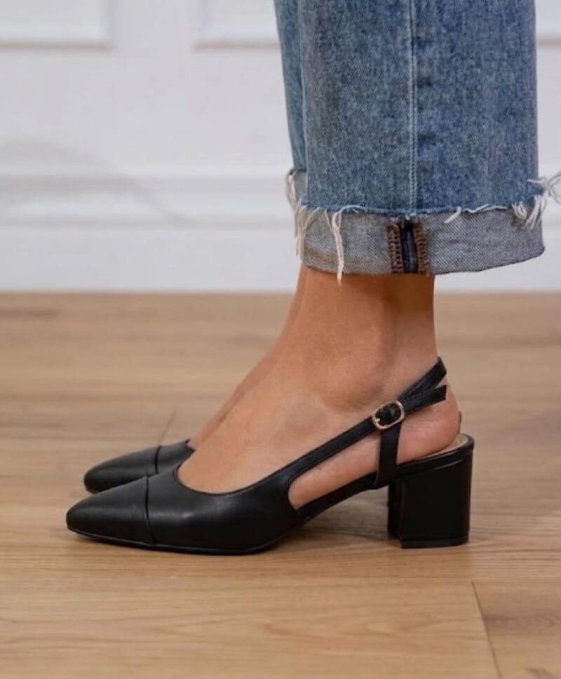 Olina Slingback Γόβες Μαύρο