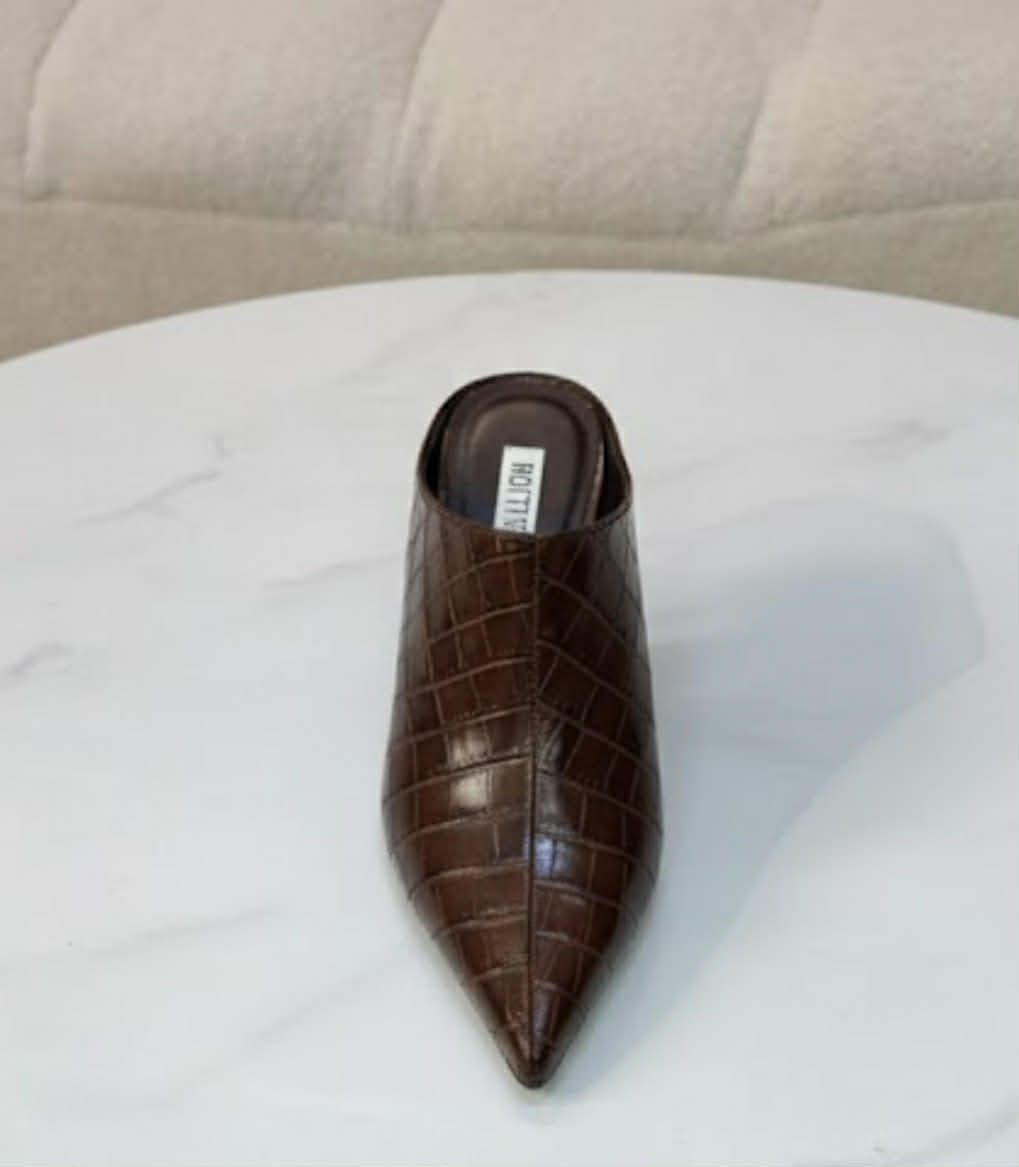 καφε κροκο γόβες - mules myteres