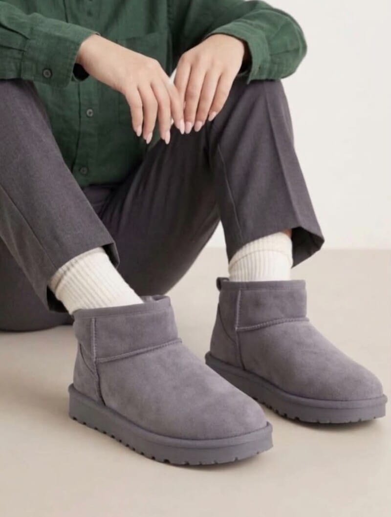 γκρι μποτάκι τύπου ugg